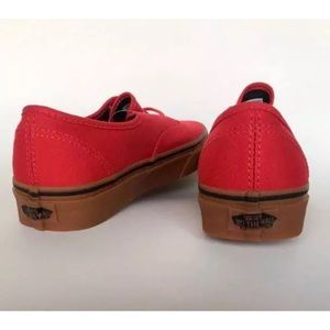 red vans with brown bottom